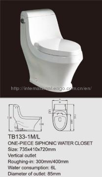 one-piece siphonic water closet TB133-1M/L
