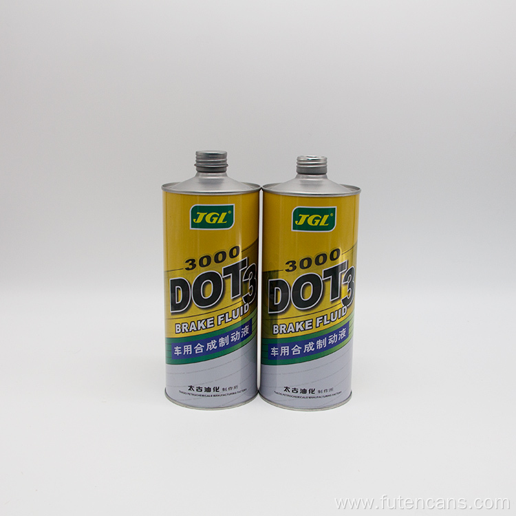Screw Top Round Brake fluid Cans