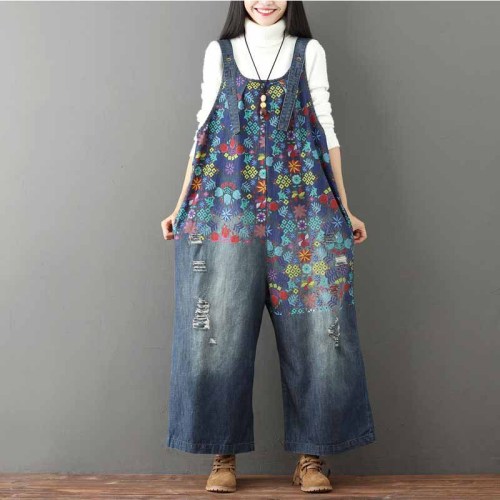 China Women Long Casual Loose Bib Pants Supplier