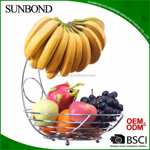 Fruit Hamper decorative brass wire fruit basket with net cover Supplier