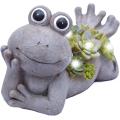  Decorative Metal Stakes Frog Garden Statues with Solar Powered Lights Supplier