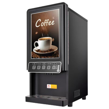 Smart 3-Type Beverage Commercial Coffee Maker Machine for Office: Instant Coffee Powder Option