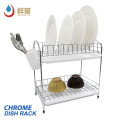 2 tier chrome plated dish drainer