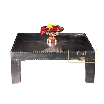 Aviator Table Coffee - Alluminal Vintage Aircraft Style