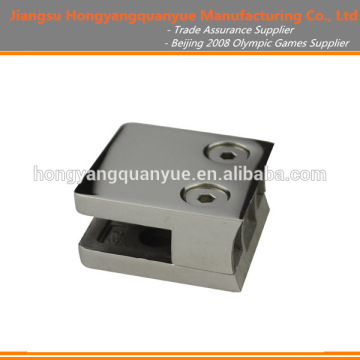 Small Sq Clamp - 8 or 10mm Glass - Round Back - Mirror [Mirror 316 Stainless]