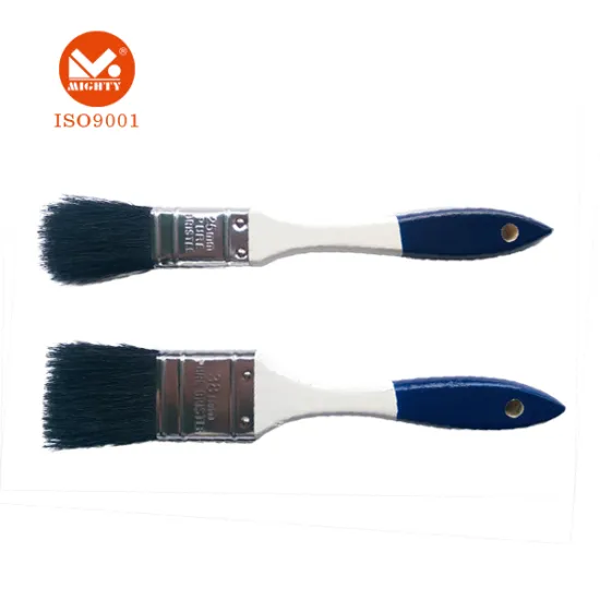 Black Natural Bristle Paint Brush set With Wooden Handle