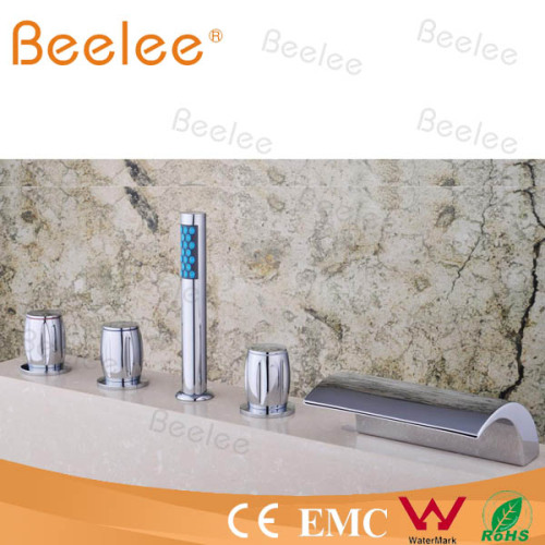 5 Pieces Waterfall Bathtub Faucet with Plastic Shower Head Qh001-19