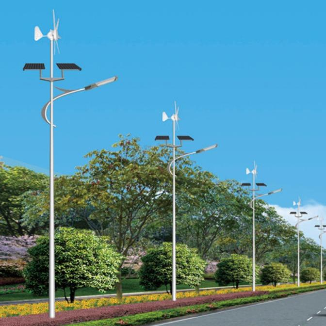 IP65 أضواء الشوارع الرخيصة التوربينات الرياح الشمسية الهجين ضوء الشارع 60w الشمسية LED ضوء الشارع