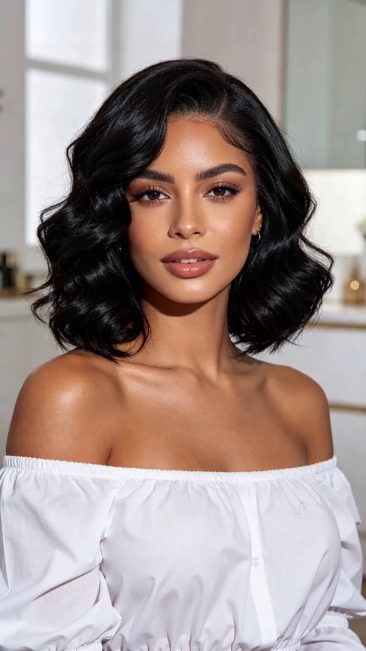 10 Inch 13x4 HD Lace Frontal Deep Wave 150% Density 1B Human Hair Glueless Wig