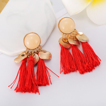 Fashion color Earrings tassel Bohemian Earrings suitable for women and girls jewelry fashion Valentine's day birthday party gift