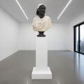 Color-Blocked Marble Bust Dual-Tone Classical Sculpture