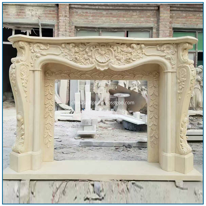 marble fireplace mantel 