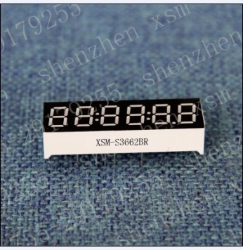 0.36" 6 digit 7 segment led numeric display