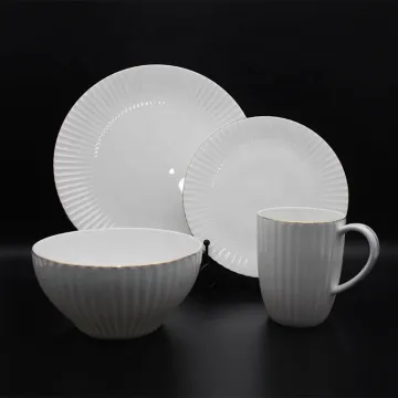 Luxury Gold Ceramic Dinnerware Set Tableware