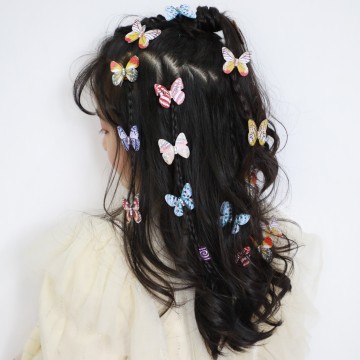 50pieces Butterfly Hair Braid  Beads Colorful Adjustable Hair Cuffs Clips Tiara Crown Hair Styling Jewelry in factory price
