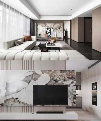 Natural Brazilian Quartzite Pandora White Marble for Luxury Indoor Decoration