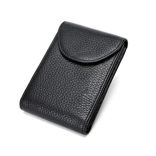 Business Custom Men's Genuine Leather Card Wallet Holder