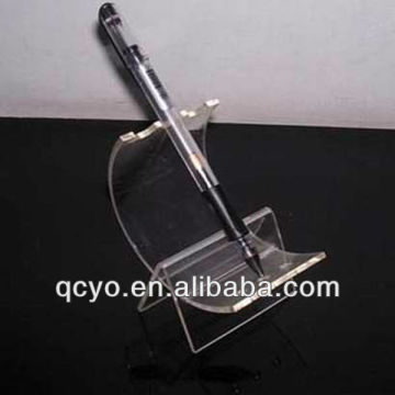 Arc-shaped desktop clear acrylic single pen holder