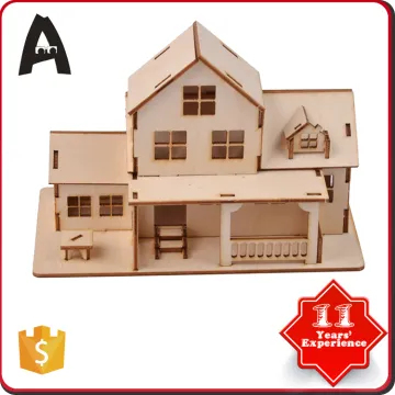 Best price 3d puzzle high quality wooden toy house