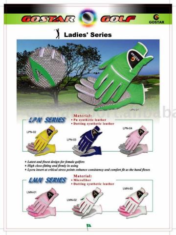 PU Synthetic Leather &amp; Dotting Synthetic Leather glove