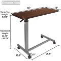 Adjustable Overbed Table With Wheels