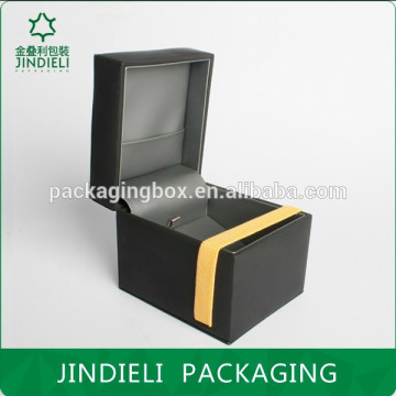 Personalized black fashion design leather jewellery box