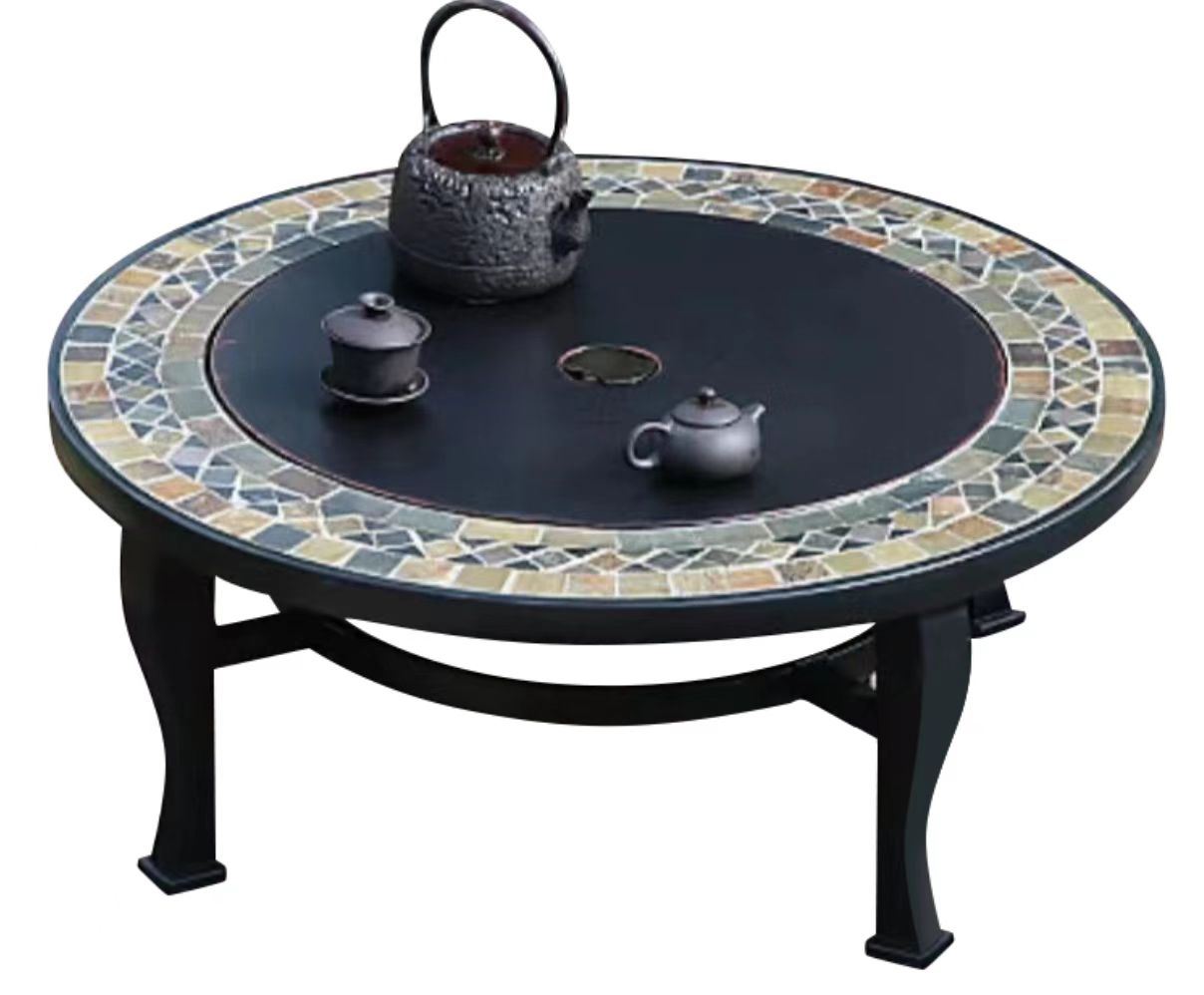 Outdoor round fire pit