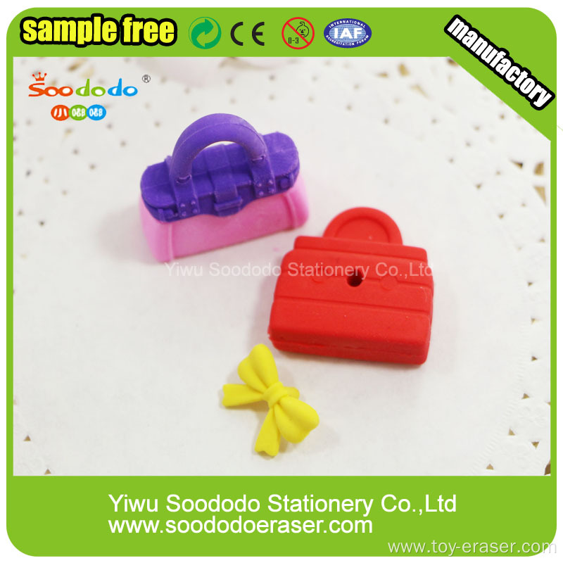 3D Handbag Shaped Children Scented Fancy Erasers For Girls