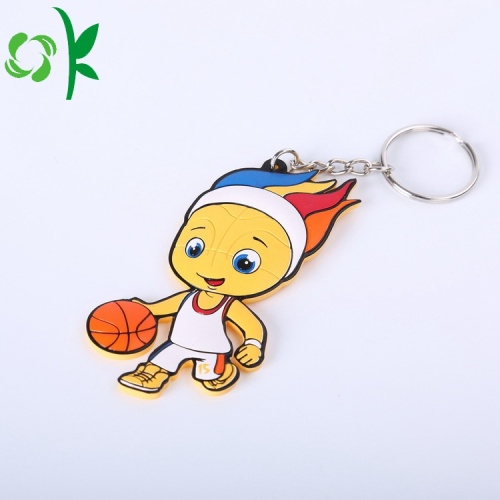 Cá nhân hoá PVC Cartoon Animal Silicone vòng chìa khóa