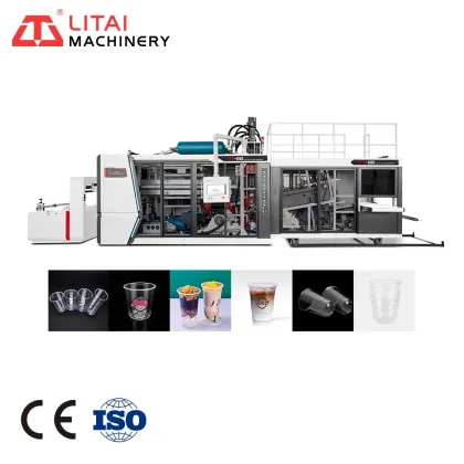 Automated Thermoforming Machine for Producing Tilting Mould Brown Plastic Cups