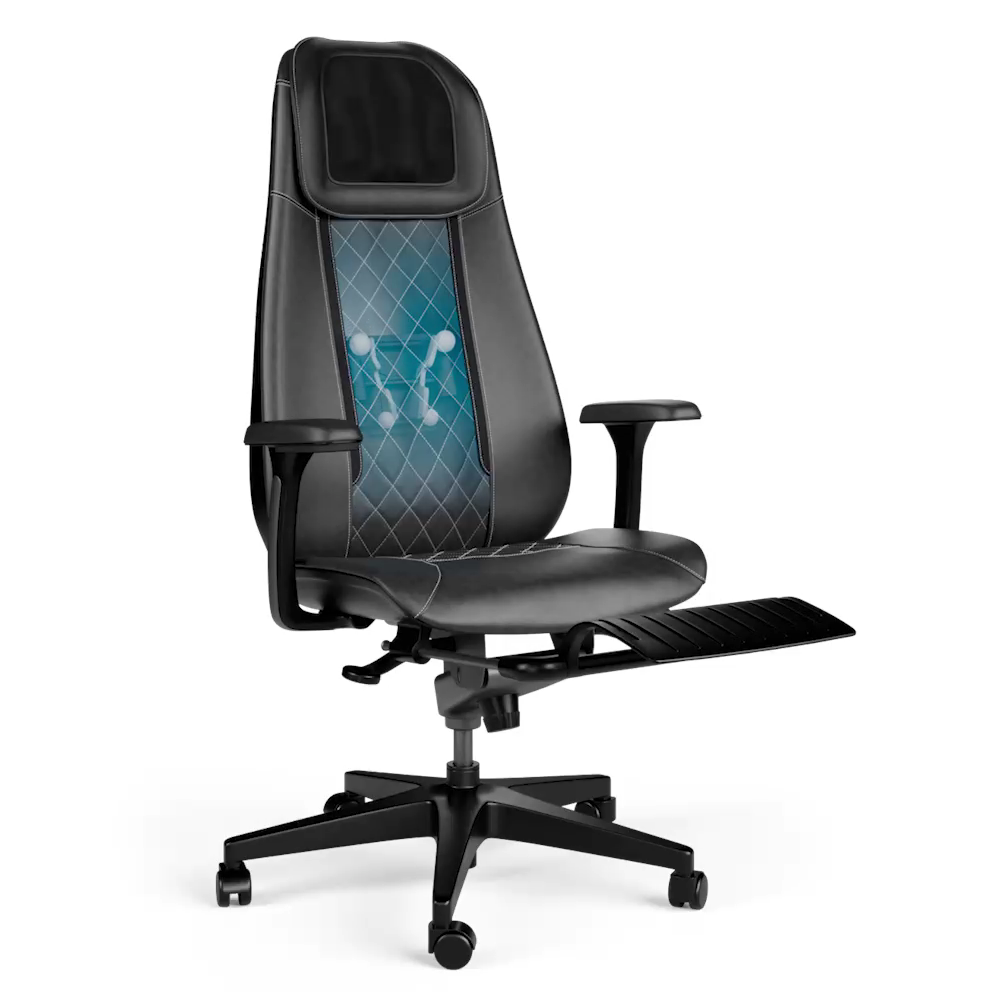 Ergonomic office chair with massage and footrest