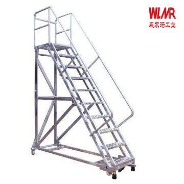 Prateleiras de escada de armazém industrial de alumínio