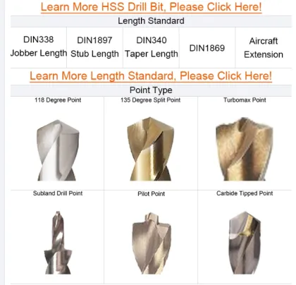 hss nas threaded hex shank drill bit