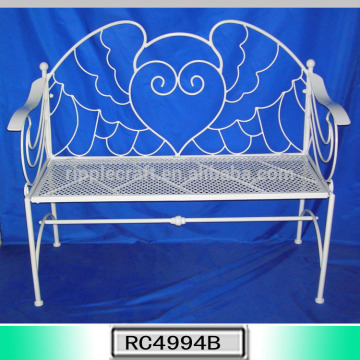 Wrought Iron Portable Folding Garden Bench with KD Design