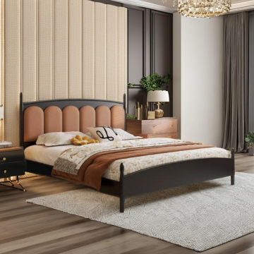 Giường gỗ rắn tinh tế cho giấc ngủ sang trọng