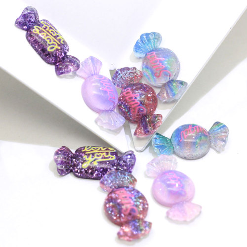 Wholesale Sweet Candy Resin Beads Simulation Food DIY Home Craft Charms for Hair Clip Making Dollhouse Toys