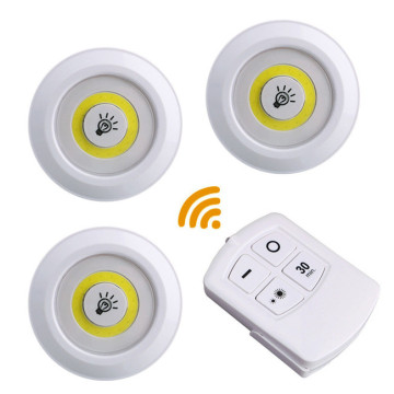 3-in-1 LED Battery-Powered Touch Tap Light with Remote Control for Cabinets, Corridors, and Rooms - COB Technology & Night Light with Switch