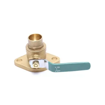 Custom General 1/2"-2" Forged Brass Quick Flanged Butterfly Valves Brass Ball Valve With Zinc Plated Steel Handle