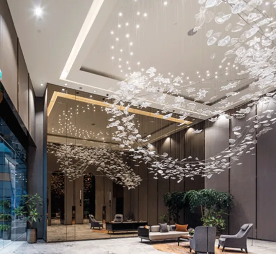 Custom hotel lobby ceiling chandelier