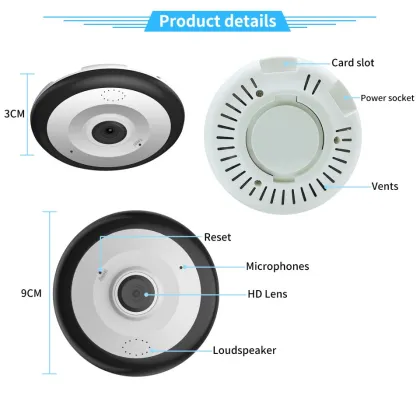 OEM Eyeball 360 Fisheye Cam - 180 Degree View Security Camera: 1.3MP, 3MP, 5MP Cloud Panoramic Camera