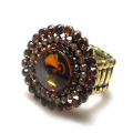 Nuovo originale moda stile vecchio vintage colore oro anello metallo fiore gioielli anelli di tratto all'ingrosso