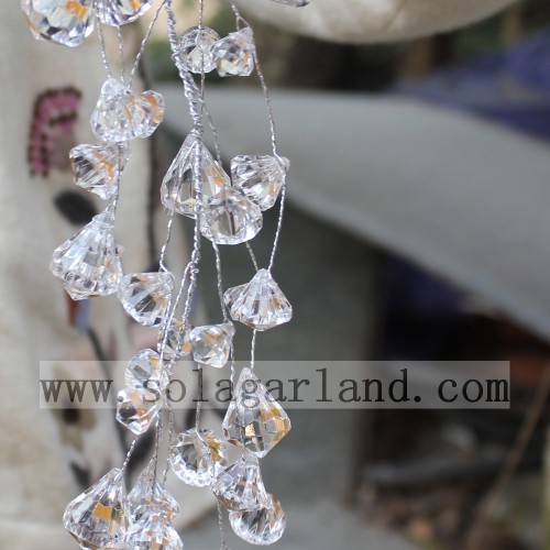 Acrylic Transparent Diamond Shape Bead Garland Tree Branches