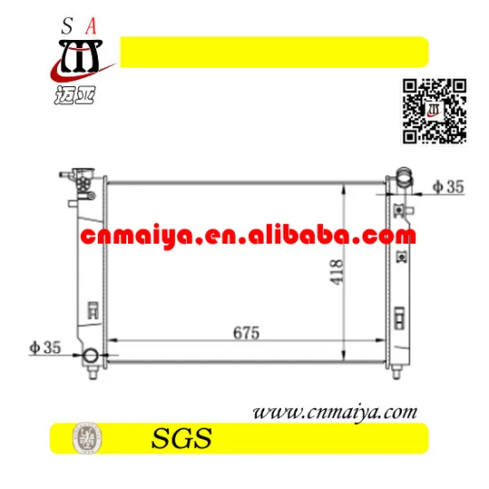 92092011 autoparts for radiator