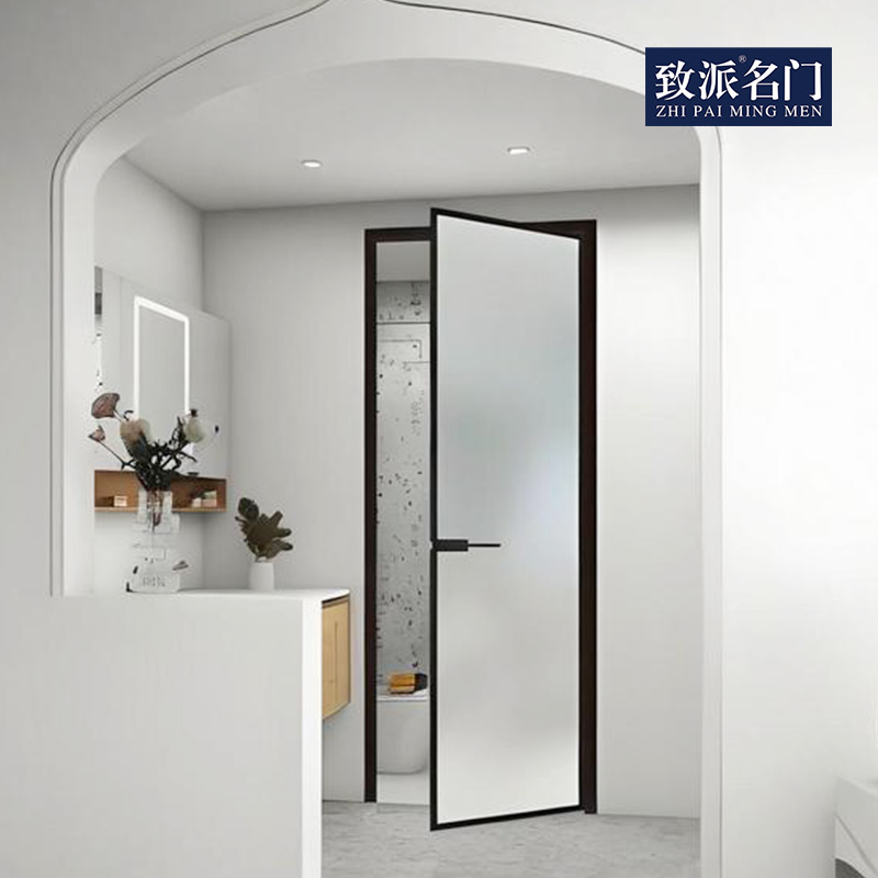 Simplified aluminum alloy tempered glass door