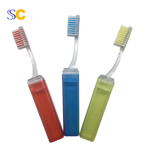 Escova de dentes de viagem para escova de dentes transparente para adultos