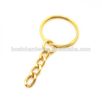Manufacture High Quality Metal Iron Gold Key Ring For Key Chain