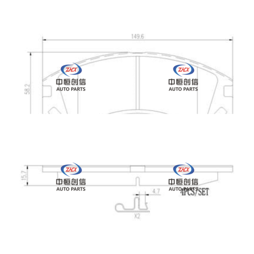 Mitsubishi P 61089 N এর জন্য সামনের ব্রেক প্যাড