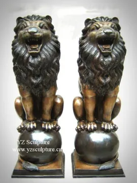 Brass Sculpture Lion Statue(BAS-Q059)