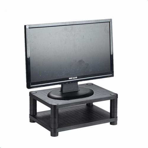 New design two shelf adjustable plastic monitor riser