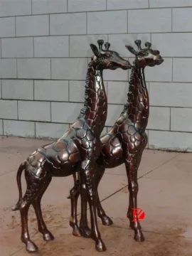 small bronze giraffe statue for sale